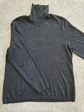 Chico's Charcoal Gray Turtleneck Sweater Top